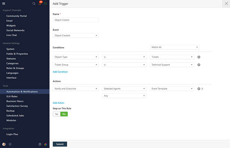 Help desk automations