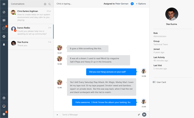 live chat manegement