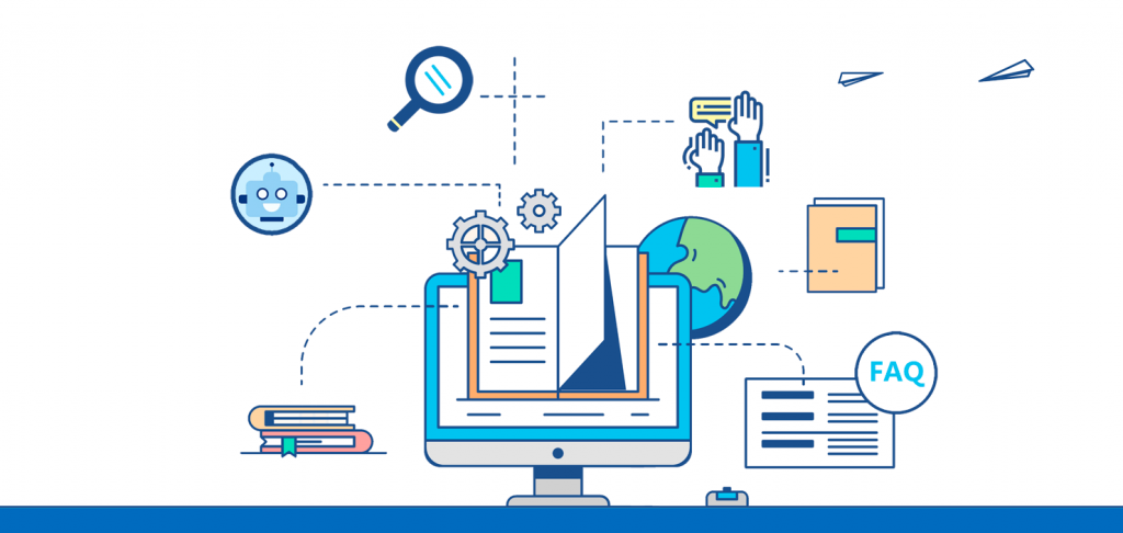 Customer self-service options illustration