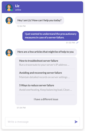 links to knowledge base in chatbot